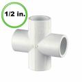 Circo 0.5 in. 4-Way x PVC Fitting Cross - Utility Grade 131-U